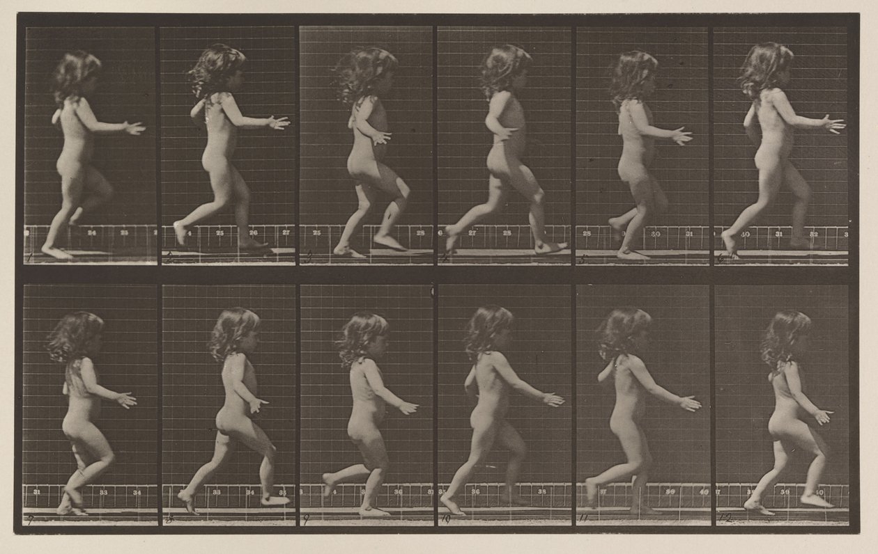 Placa Número 469. Niño corriendo, 1887 (colotipia) de Eadweard Muybridge