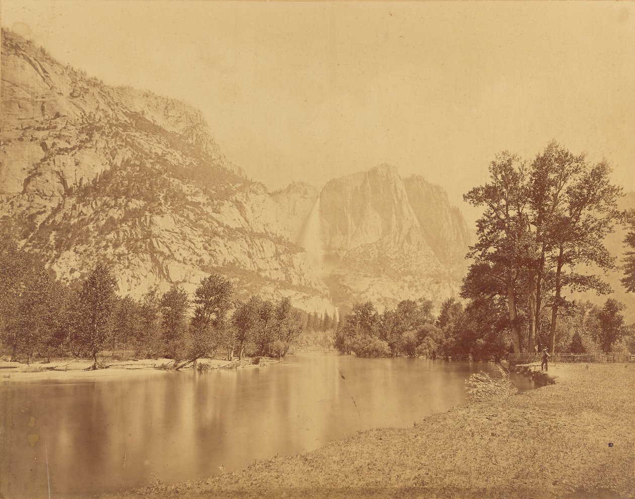 Cataratas del Yosemite. (Gran Oso Grizzly.) Caída de 2600 pies. de Eadweard J. Muybridge