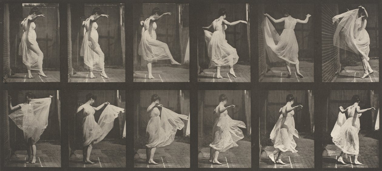Número de Placa 188. Baile de fantasía, 1887 de Eadweard Muybridge