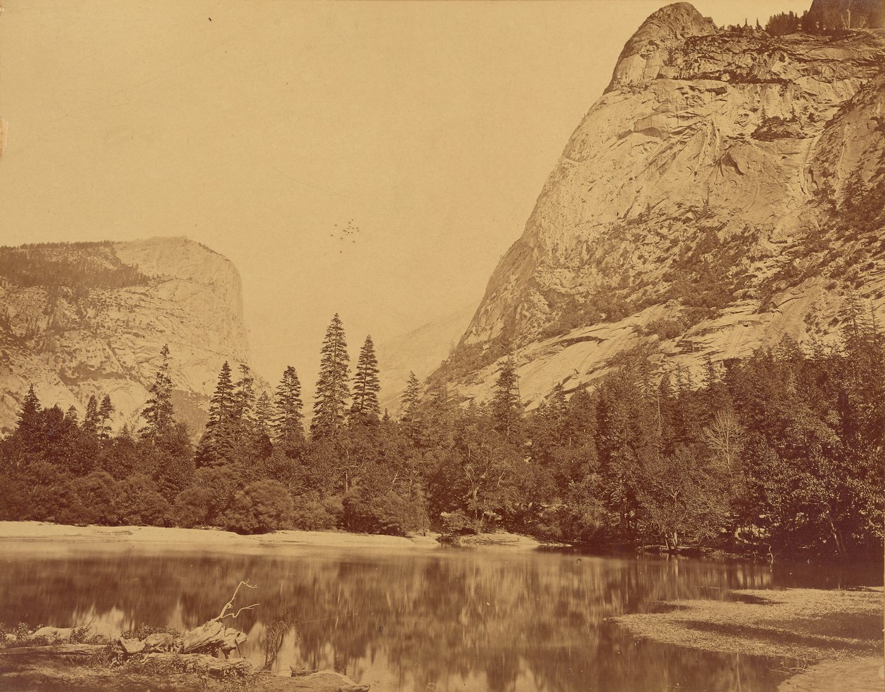 El viejo Piute.  Valle del Yosemite. de Eadweard J. Muybridge