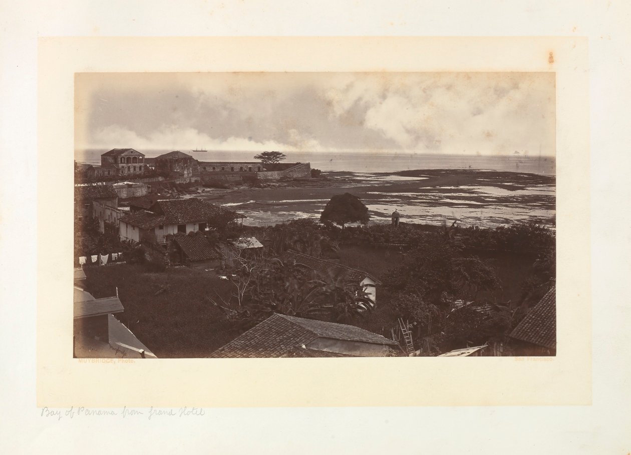 Bahía de Panamá desde el Gran Hotel de Eadweard Muybridge