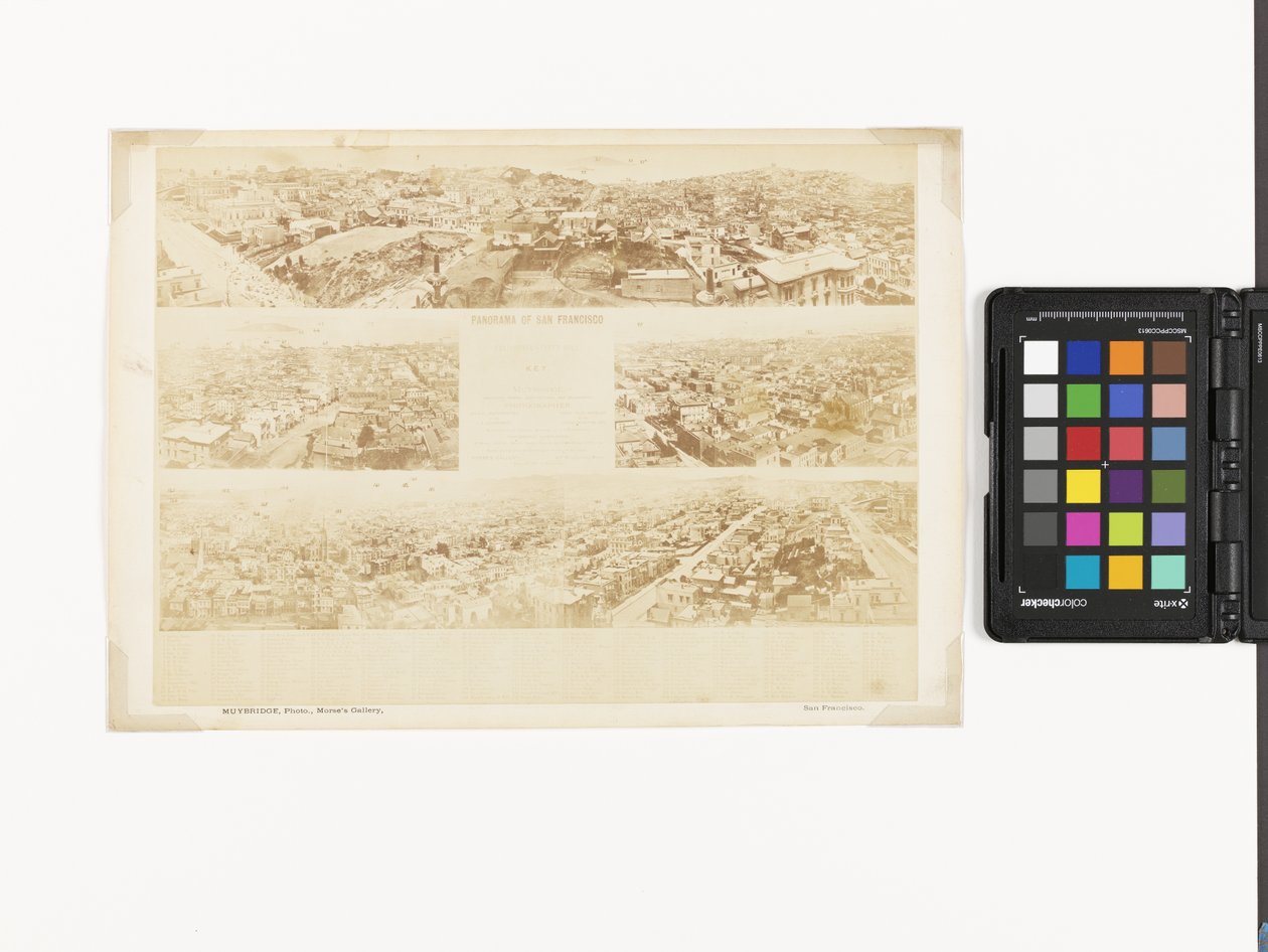Clave para el Panorama de San Francisco, desde California Street Hill de Eadweard Muybridge