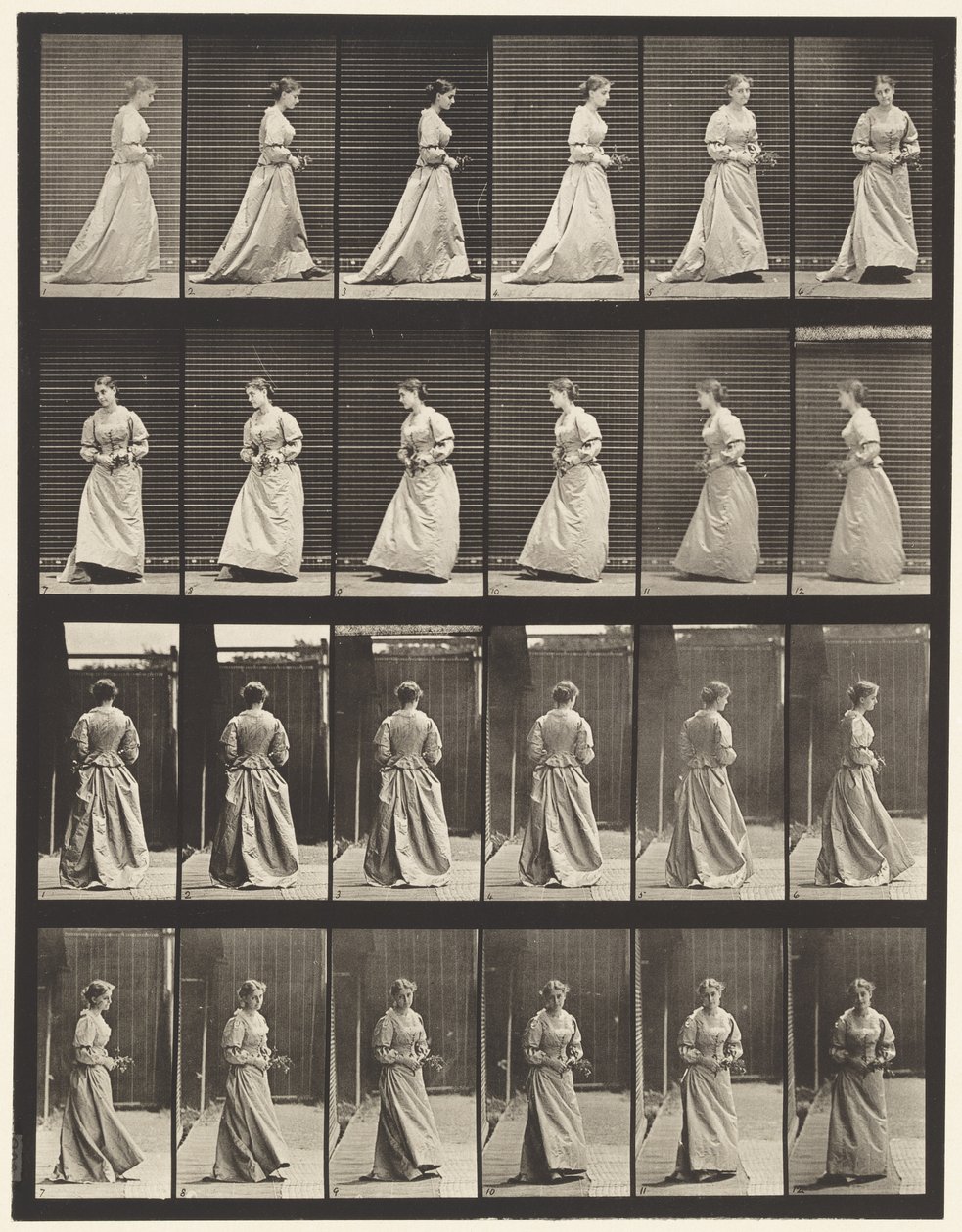 Placa 100. Girando y subiendo escaleras, 1885 de Eadweard Muybridge