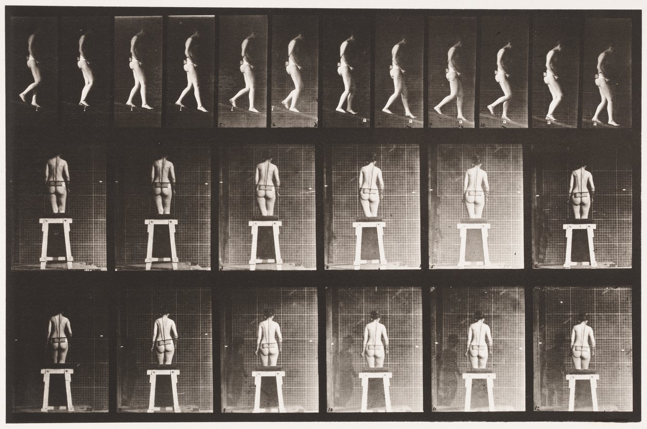 Placa 118. Bajando una Pendiente de Eadweard Muybridge