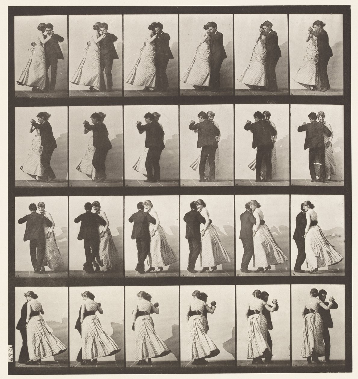 Placa 197. Bailando Vals, Dos Modelos de Eadweard Muybridge