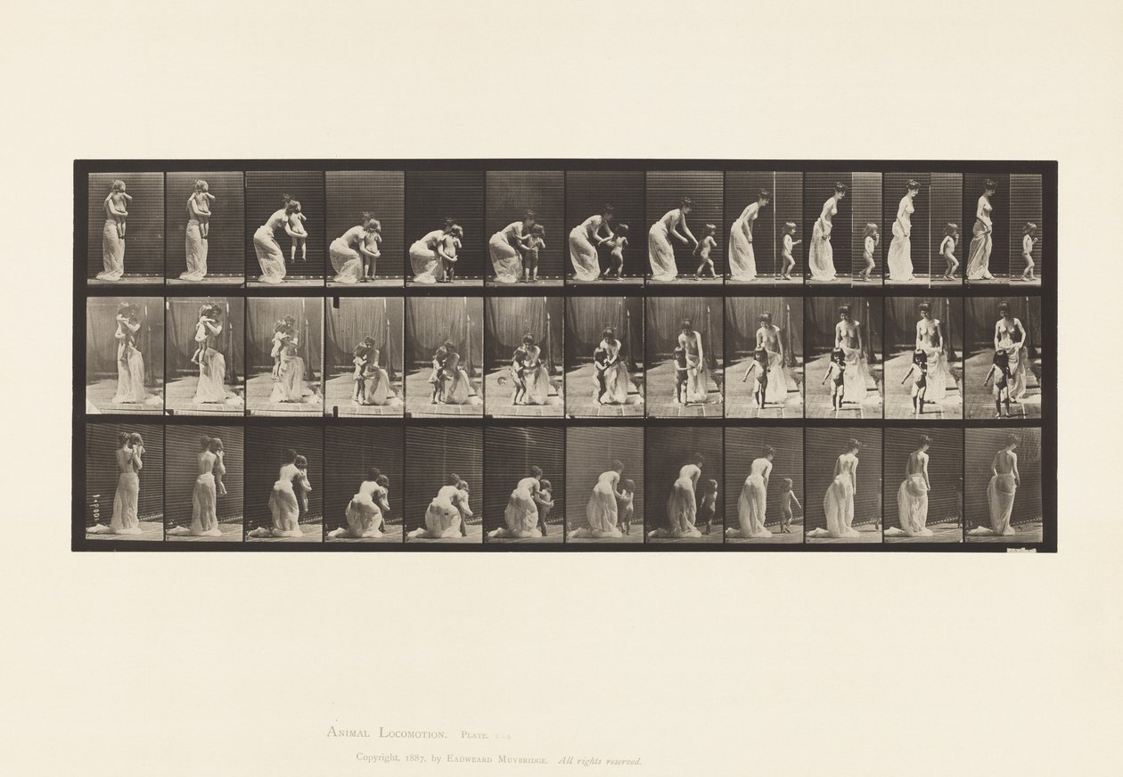 Placa 215. Colocando al Niño de Eadweard Muybridge