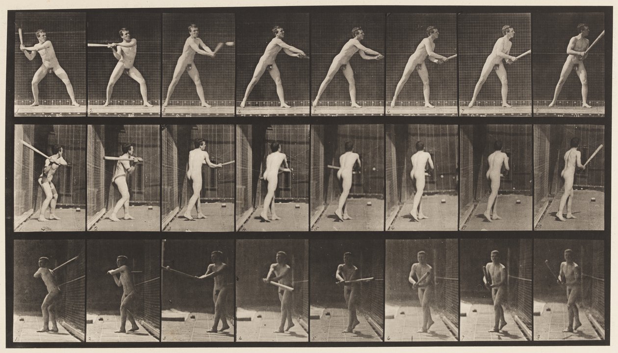 Placa 277. Béisbol; Bateando de Eadweard Muybridge