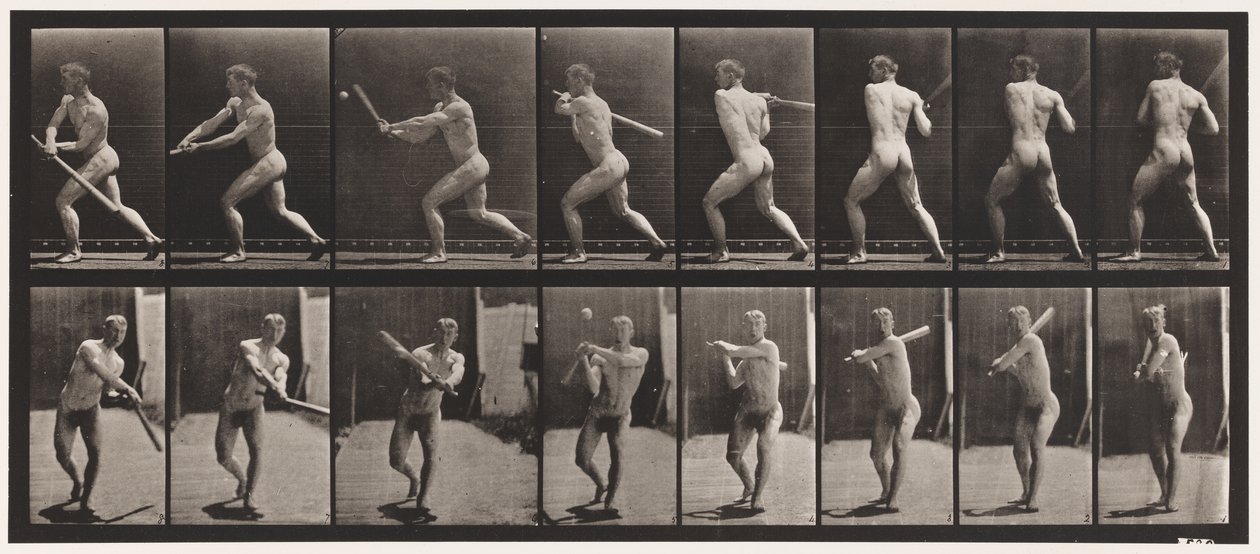 Placa 278. Béisbol; bateando de Eadweard Muybridge