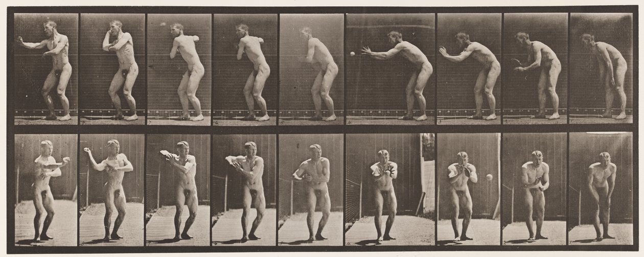 Placa 281. Béisbol; atrapando y lanzando de Eadweard Muybridge