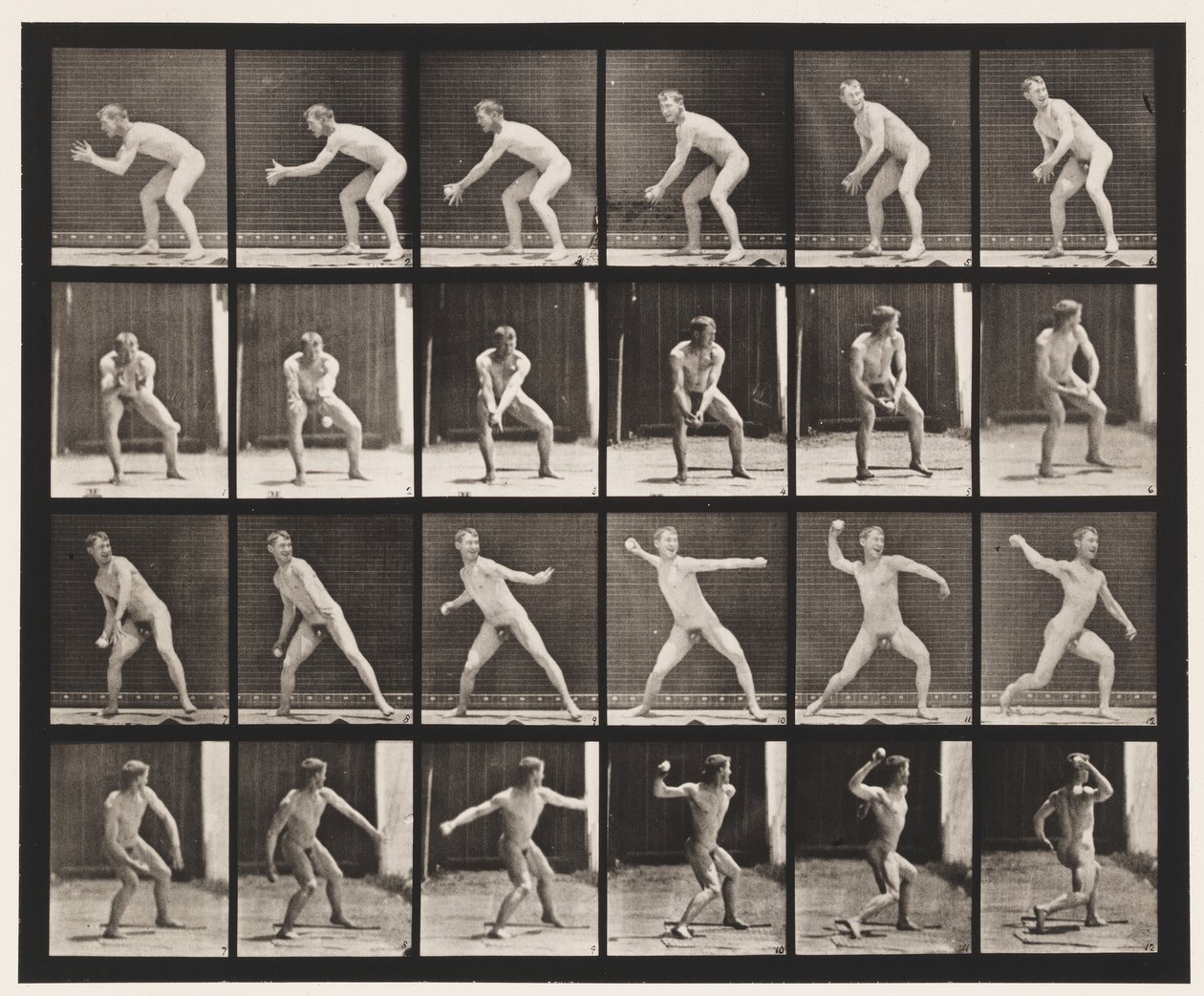 Placa 283. Béisbol; atrapando y lanzando de Eadweard Muybridge