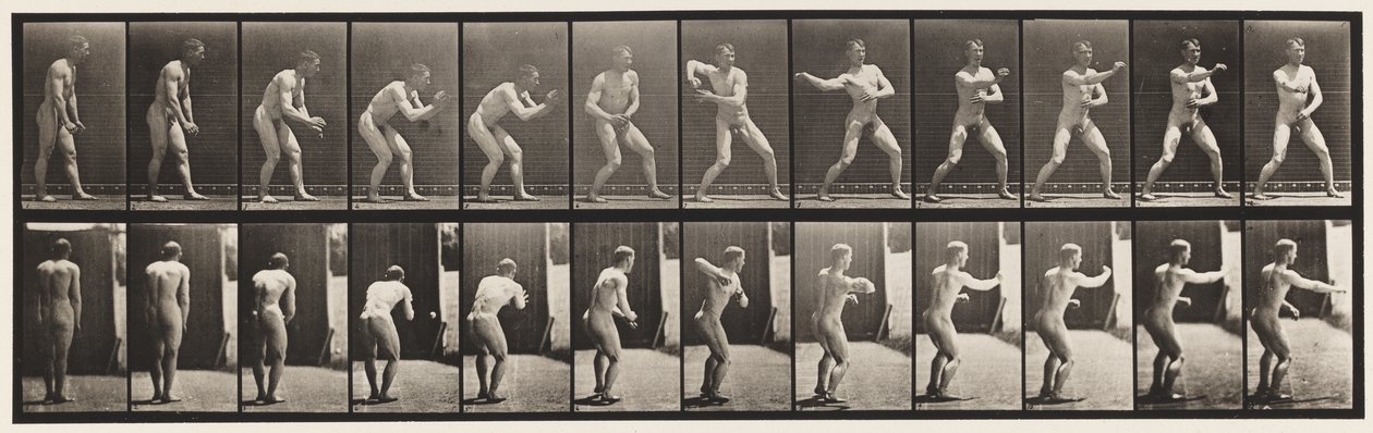 Placa 285. Béisbol; atrapando y lanzando de Eadweard Muybridge