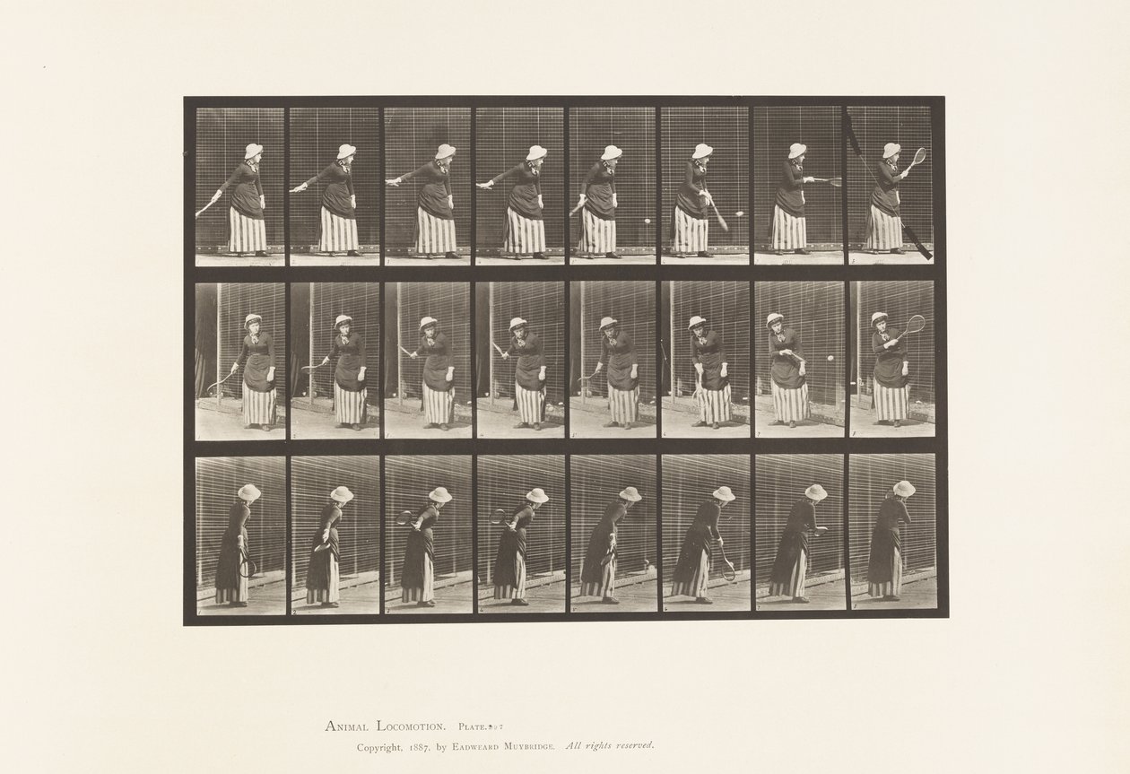 Placa 297. Tenis en césped de Eadweard Muybridge