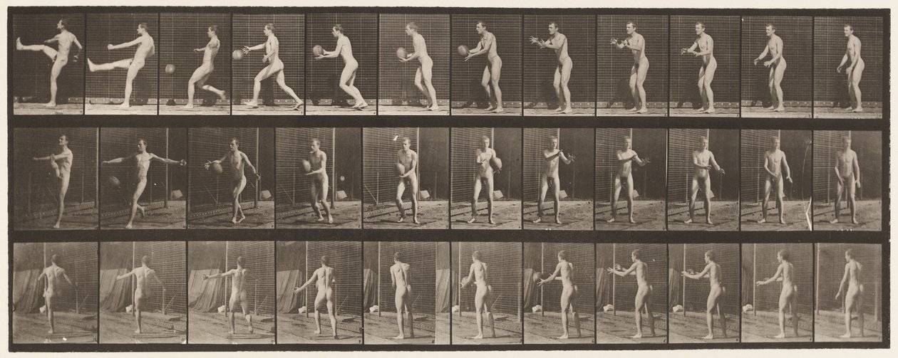 Placa 301. Fútbol; Punt, 1885 de Eadweard Muybridge