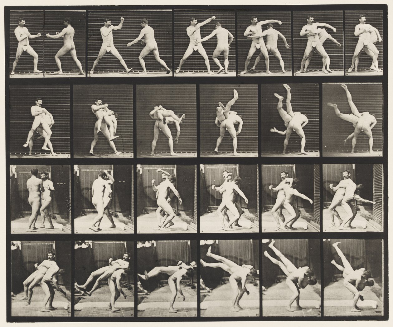 Placa 332. Boxeo; Cross-Buttocks de Eadweard Muybridge