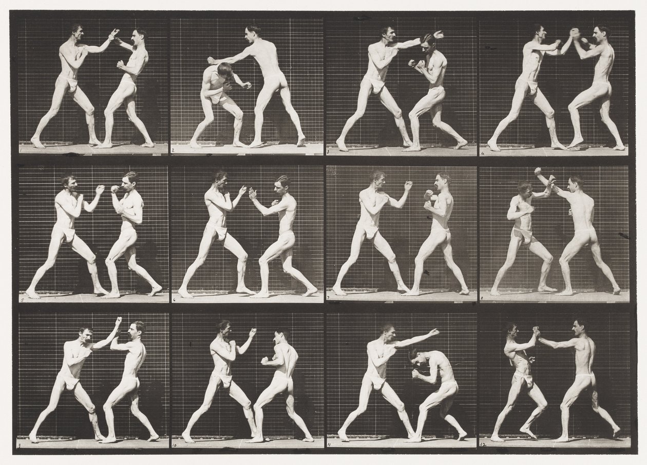 Placa 336. Boxeo; Mano Abierta (Zapatos) de Eadweard Muybridge