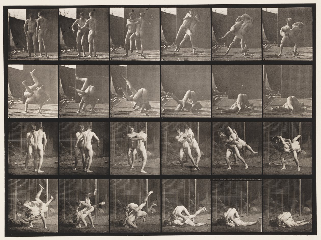 Placa 348. Lucha, grecorromana de Eadweard Muybridge