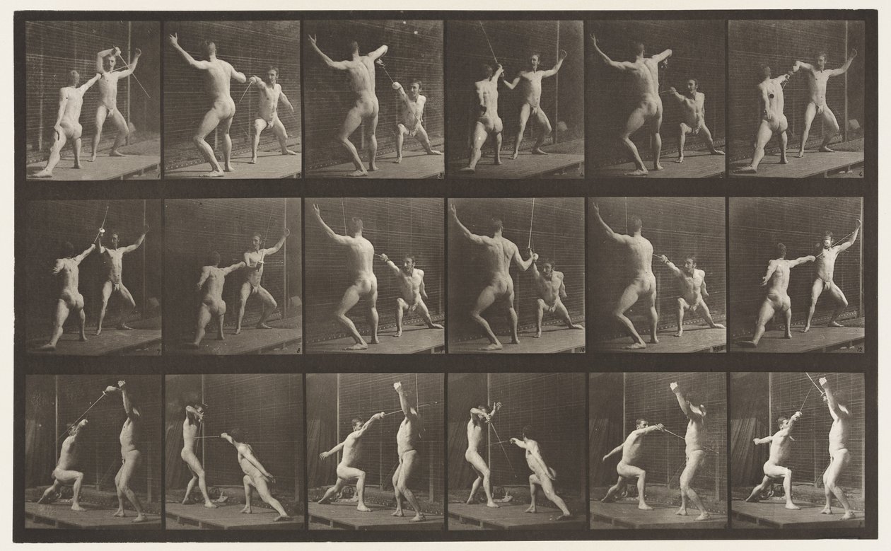 Placa 350. Esgrima de Eadweard Muybridge