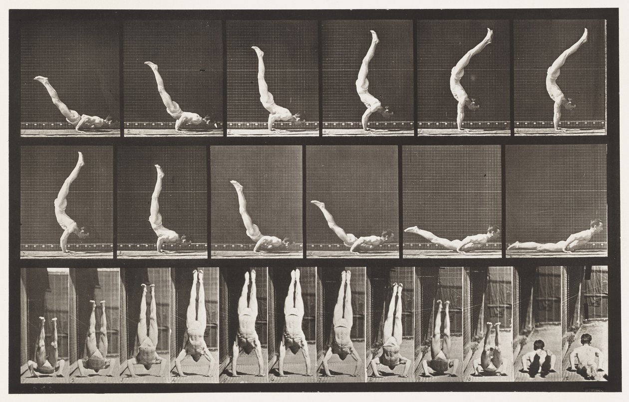 Placa 372. Acróbata, Prensa Horizontal de Eadweard Muybridge