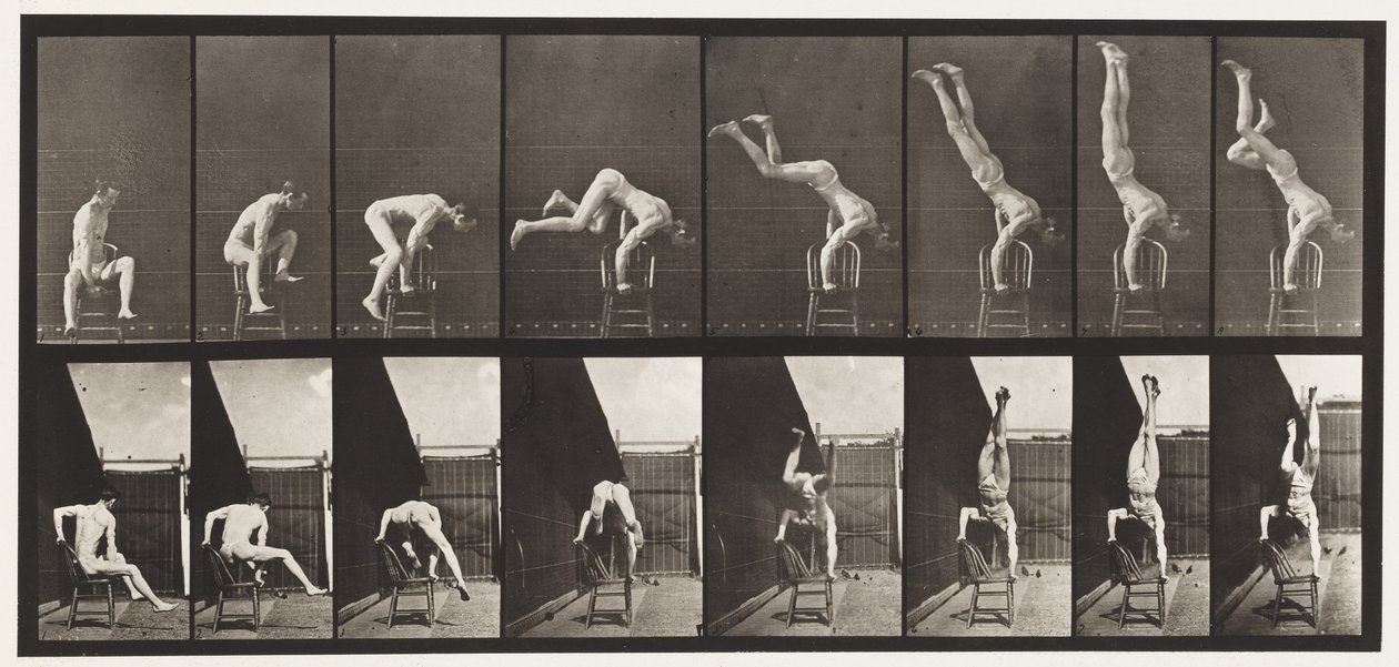 Placa 373. Acróbata, Prensa Desde la Silla de Eadweard Muybridge