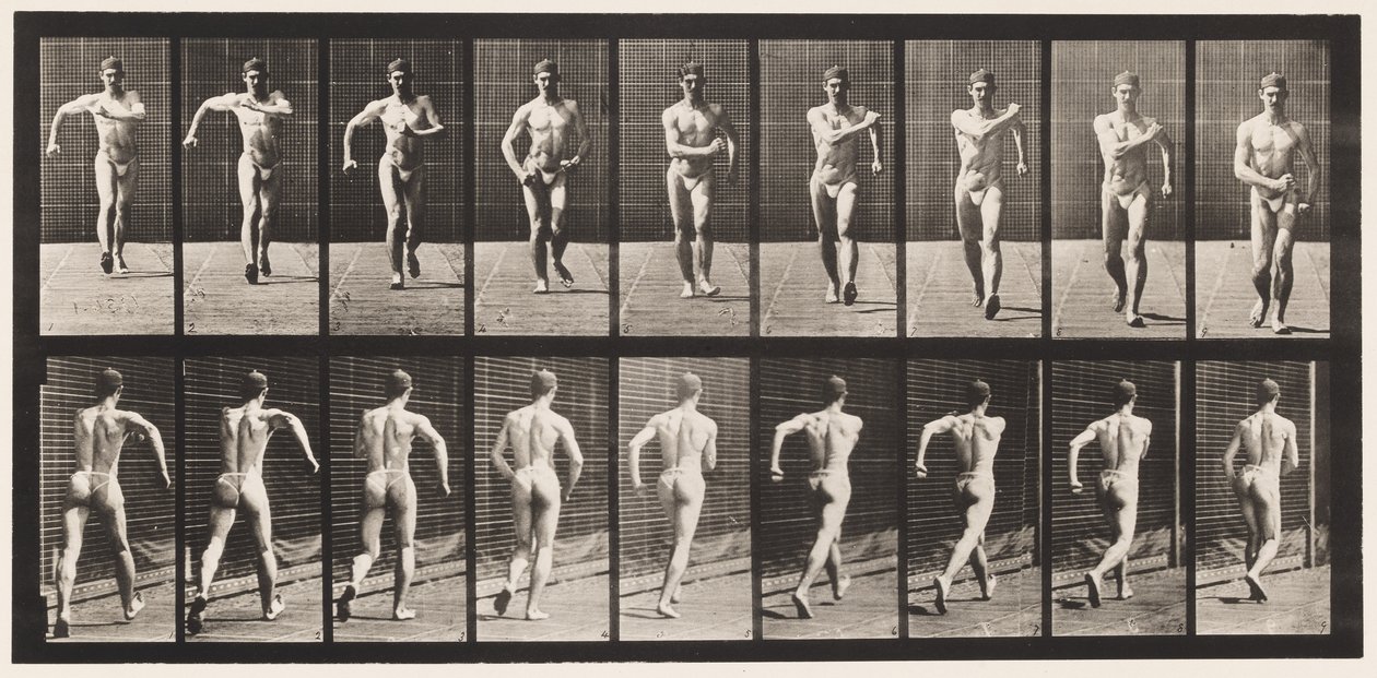 Placa 3. Caminando de Eadweard Muybridge