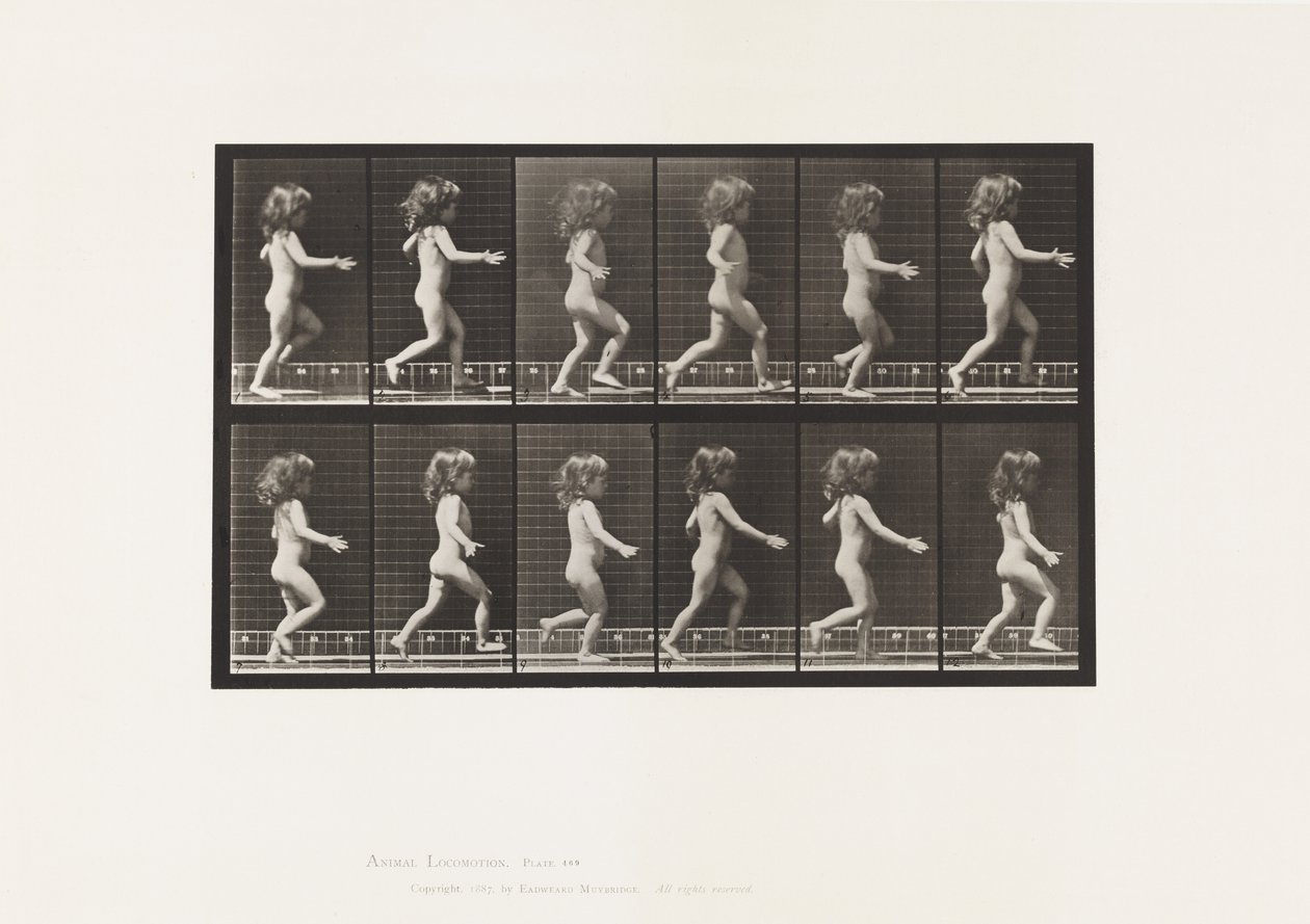 Placa 469. Niño, corriendo, 1885 de Eadweard Muybridge