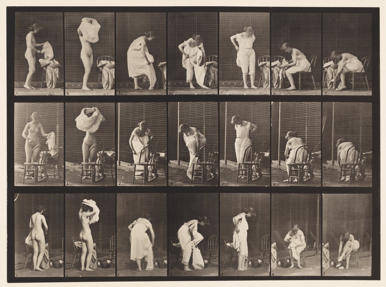 Placa 493. Fases Misceláneas del Aseo, 1872-1885 de Eadweard Muybridge