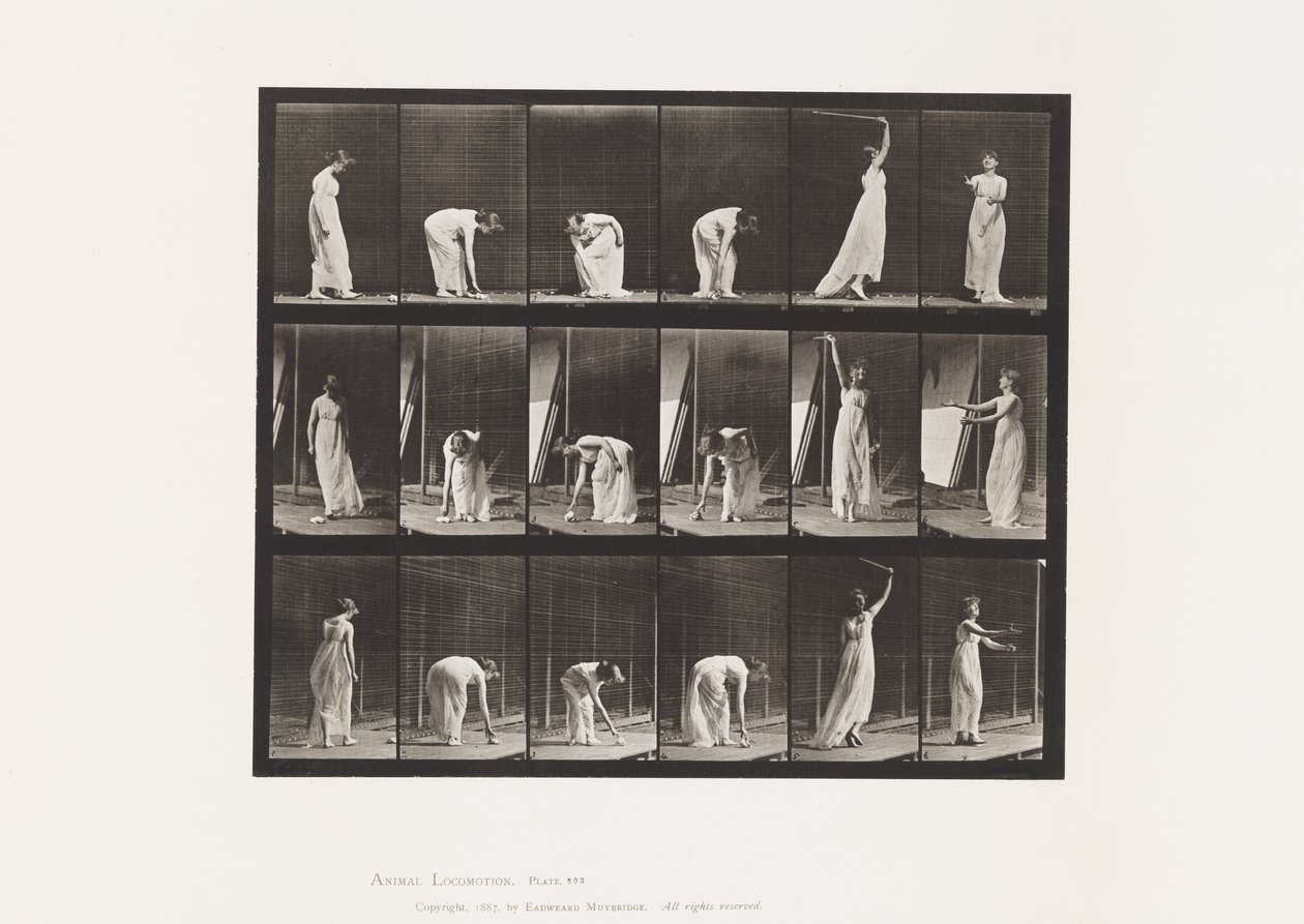 Placa 503. Miscelánea - Agachándose, etc. de Eadweard Muybridge