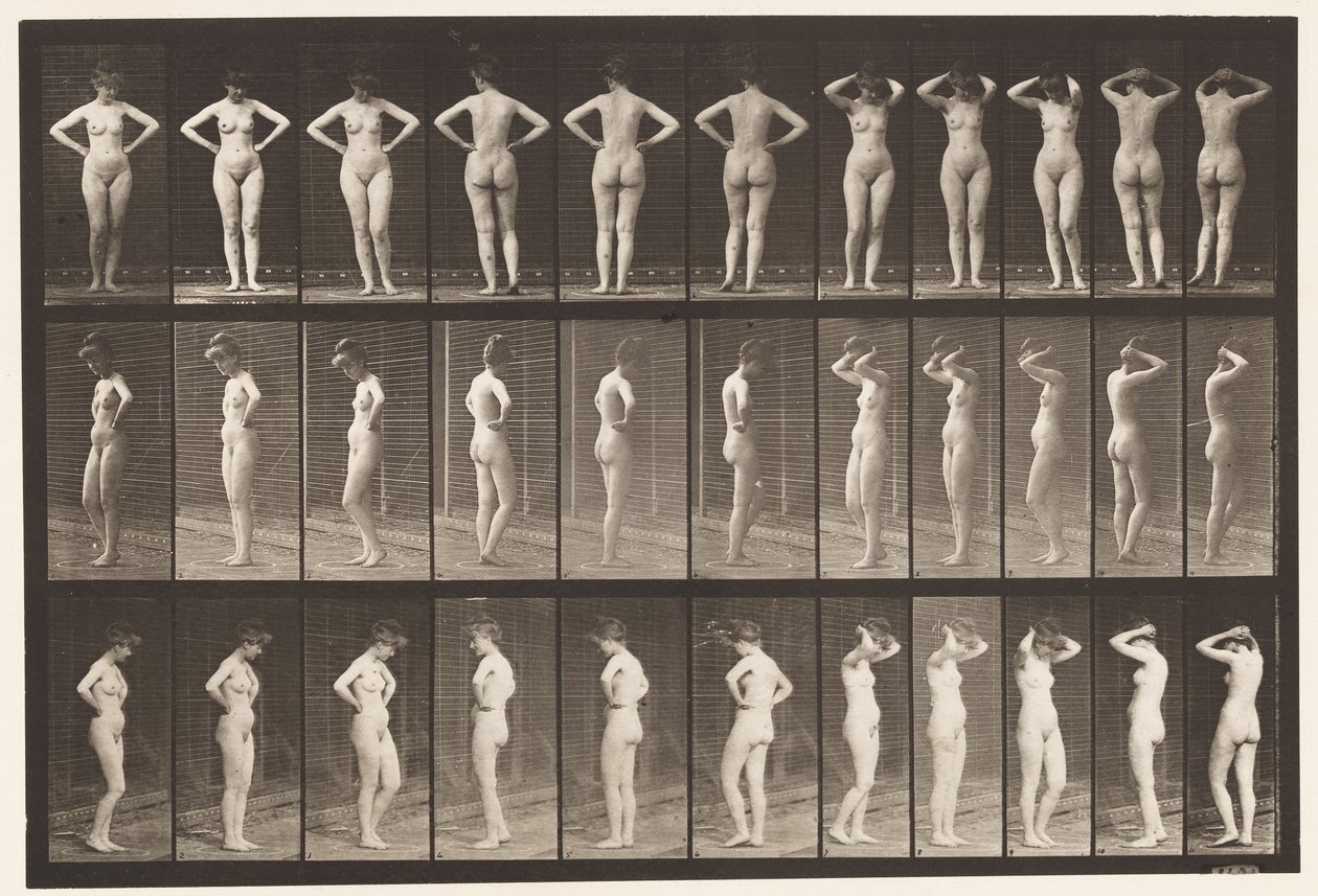 Placa 531. Varias Poses de Eadweard Muybridge