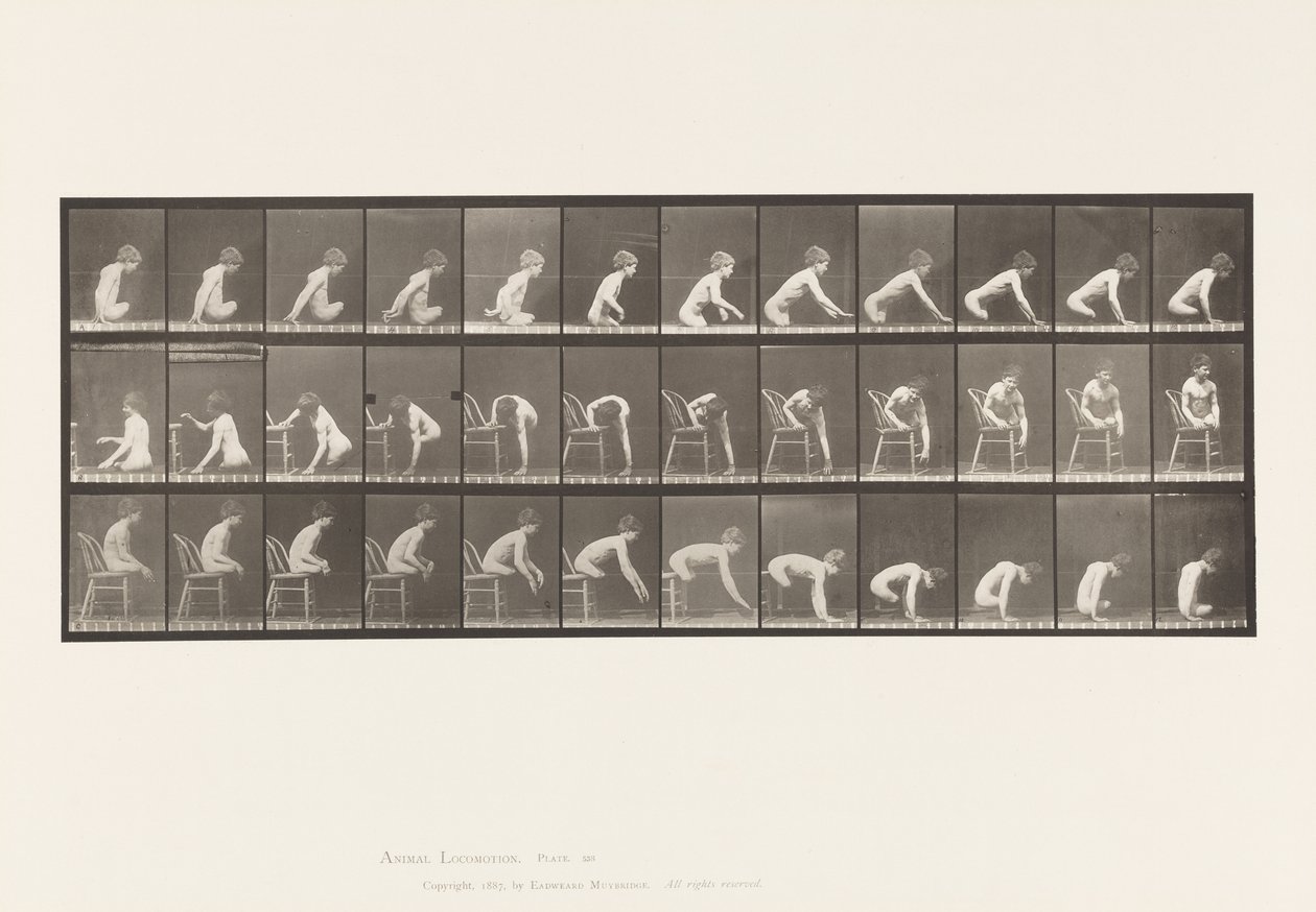 Placa 538. Amputación Doble de Muslos; Niño; Moviéndose Hacia Adelante de Eadweard Muybridge