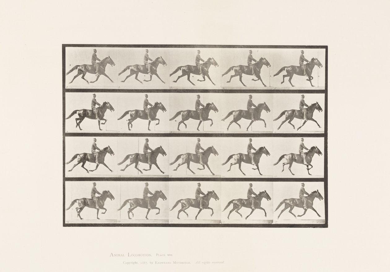 Placa 591. Meciendo de Eadweard Muybridge