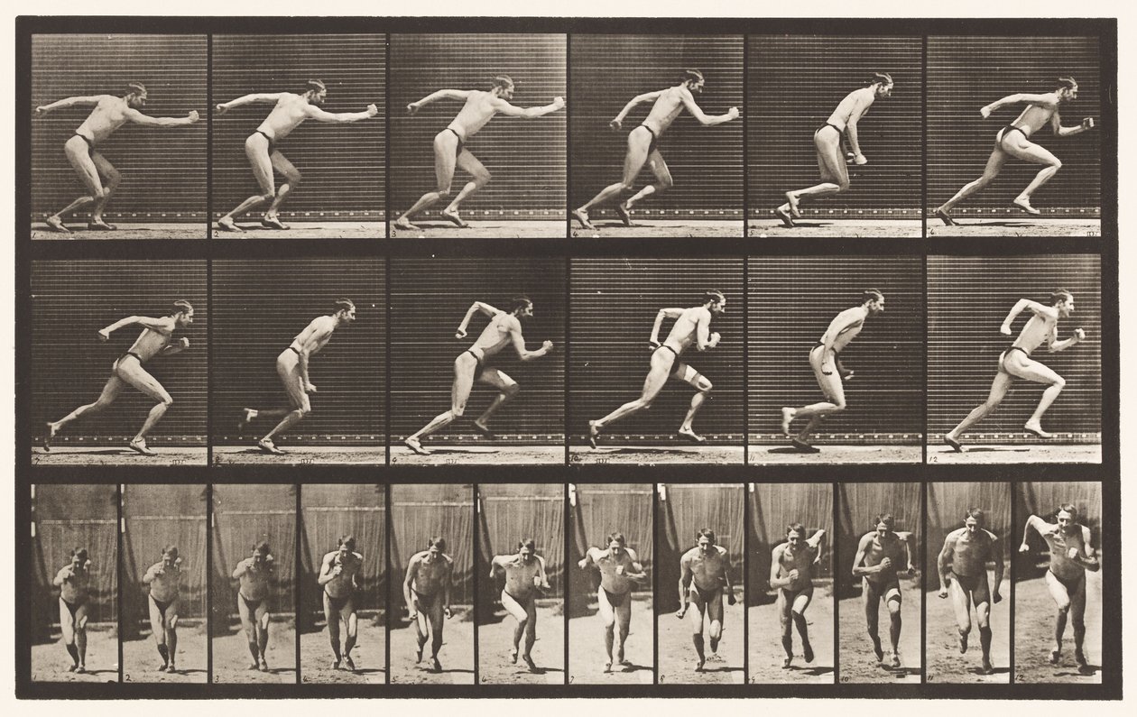 Placa 59. Comenzando a Correr (Zapatos) de Eadweard Muybridge