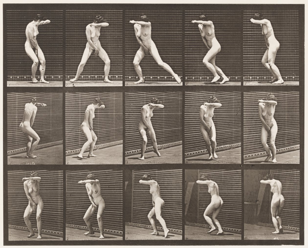 Placa 73. Girando con sorpresa y huyendo de Eadweard Muybridge