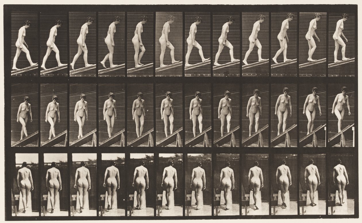 Placa 76. Subiendo una Pendiente de Eadweard Muybridge