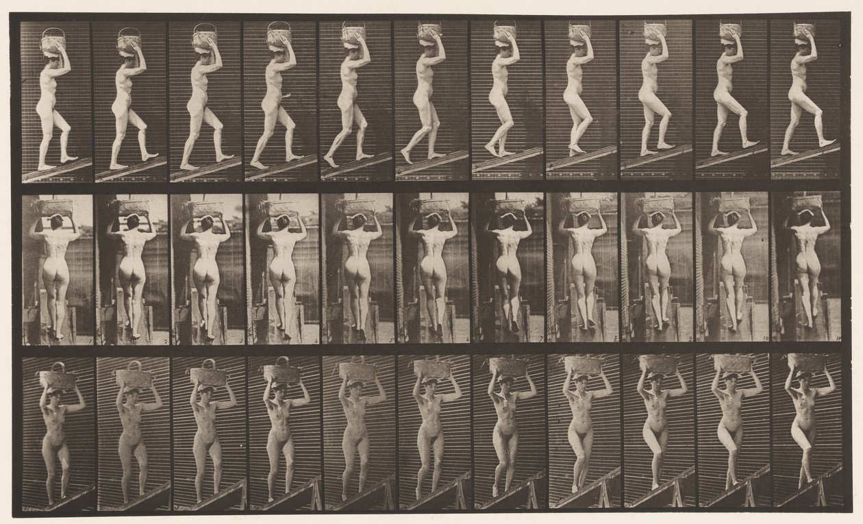 Placa 80. Ascendiendo pendiente de Eadweard Muybridge