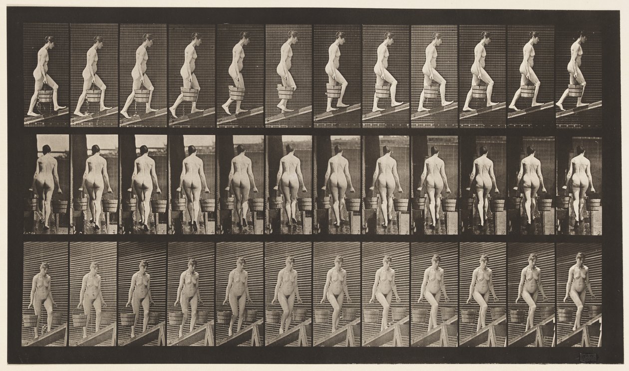 Placa 81. Ascendiendo pendiente de Eadweard Muybridge
