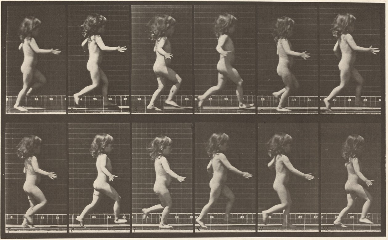Placa número 469. Niño corriendo,1887 (foto) de Eadweard Muybridge