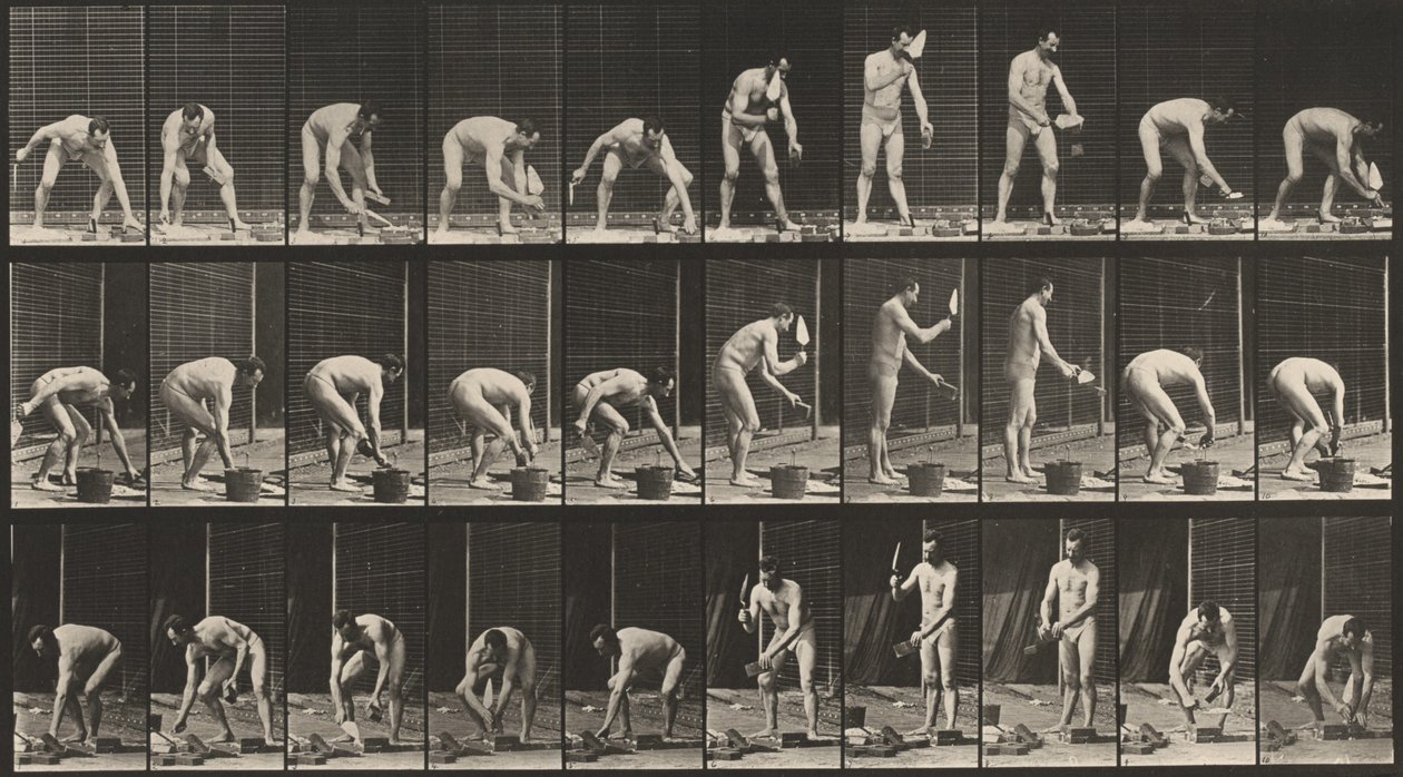 Placa número 506. Albañilería,1887 (foto) de Eadweard Muybridge