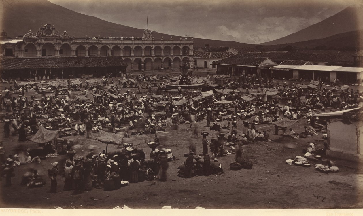 Plaza y Palacio del Virrey - Antigua de Guatemala de Eadweard Muybridge