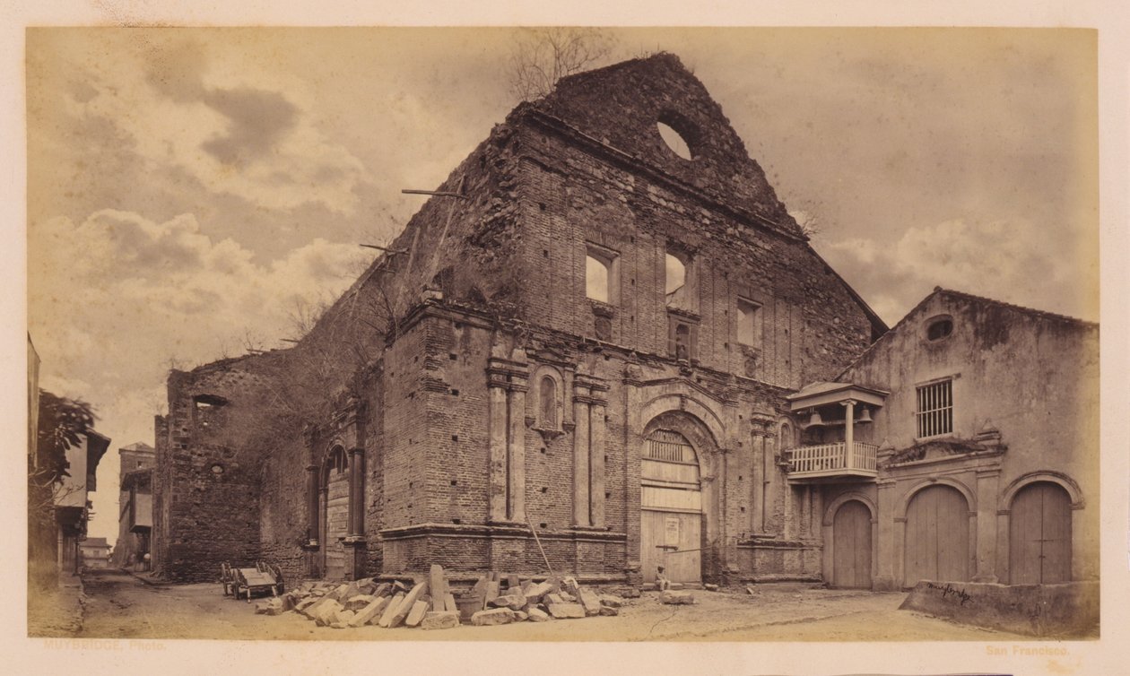 Ruinas de la iglesia de San Domingo, Panamá de Eadweard Muybridge
