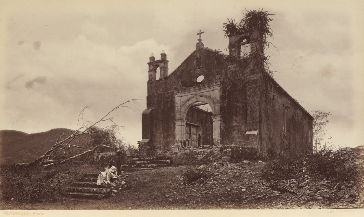Ruinas de la Iglesia de San Miguel, Panamá,1877 (foto) de Eadweard Muybridge