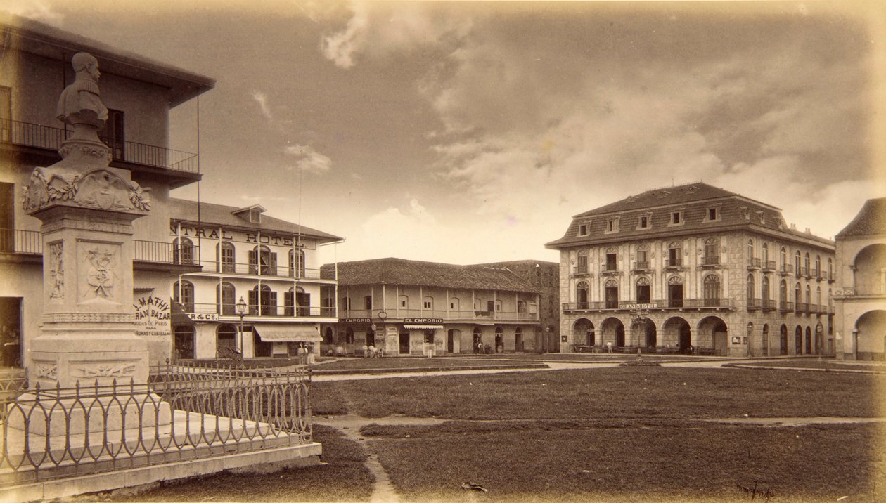 La Plaza, Panamá de Eadweard Muybridge