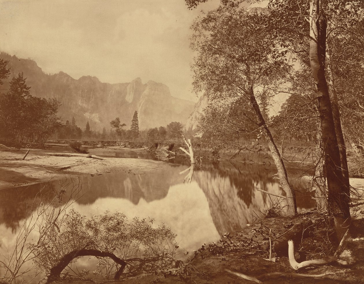 Valle de Yosemite desde Mosquito Camp, n.º 22 de Eadweard Muybridge