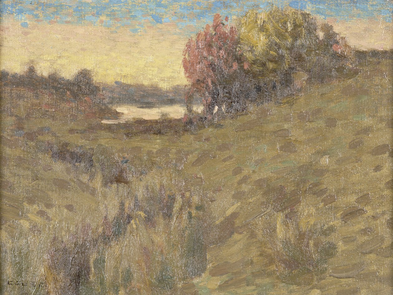 Paisaje del noroeste con lago de Eanger Irving Couse