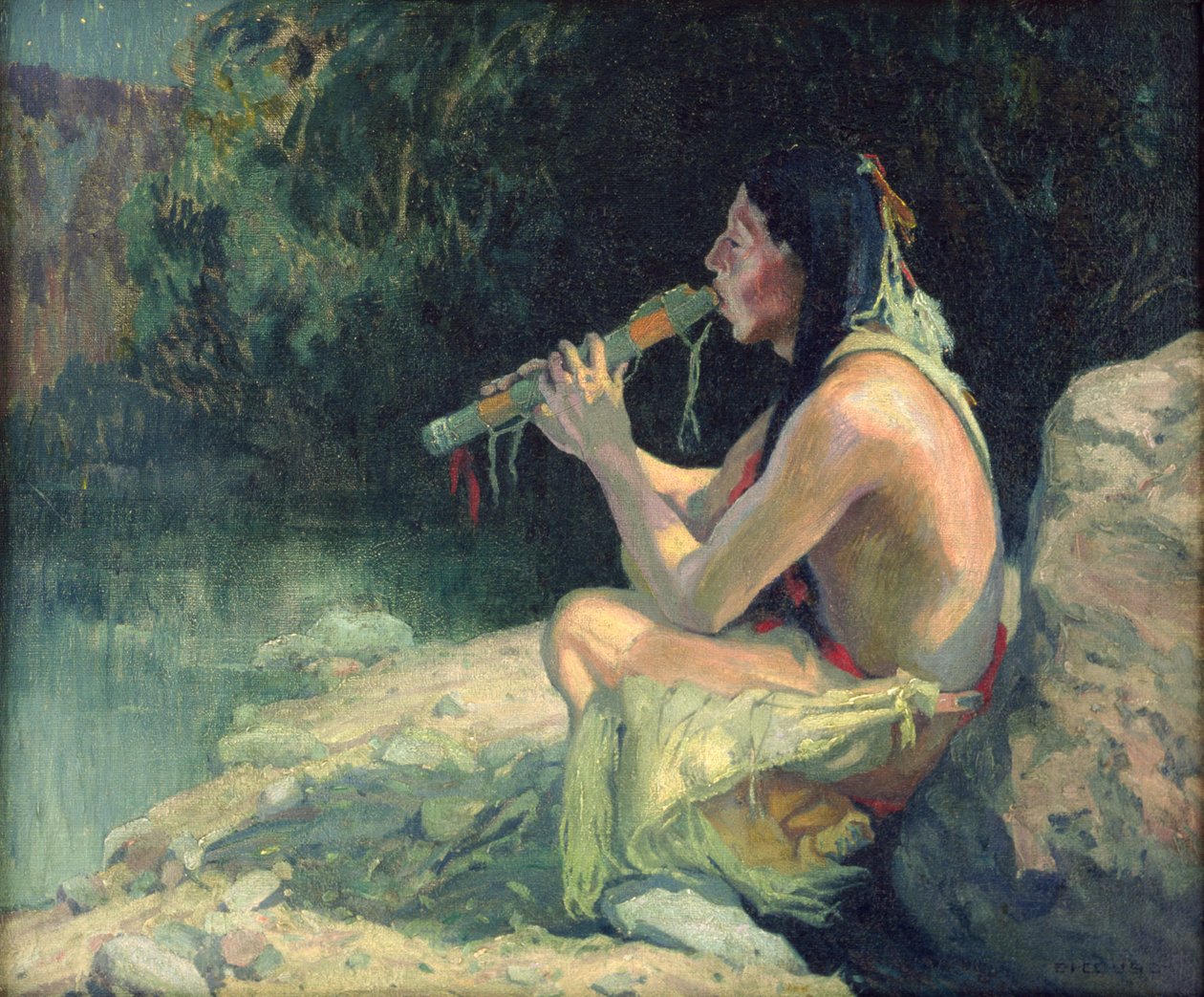 Canción de amor (o Luz de luna) de Eanger Irving Couse