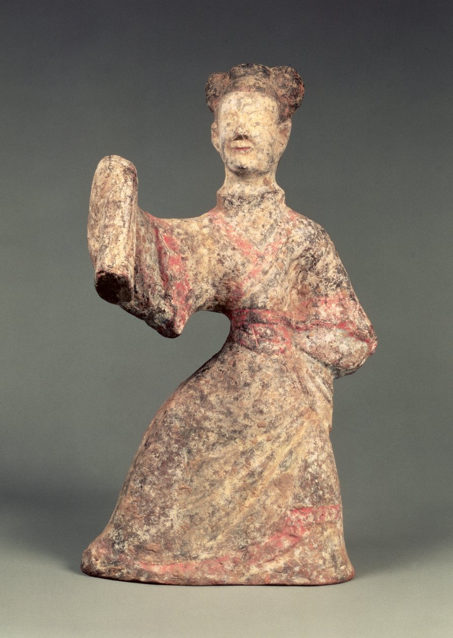 Figura de un bailarín masculino, artefacto de tumba, dinastía Han oriental, 25-220 de Eastern Han Dynasty Chinese School