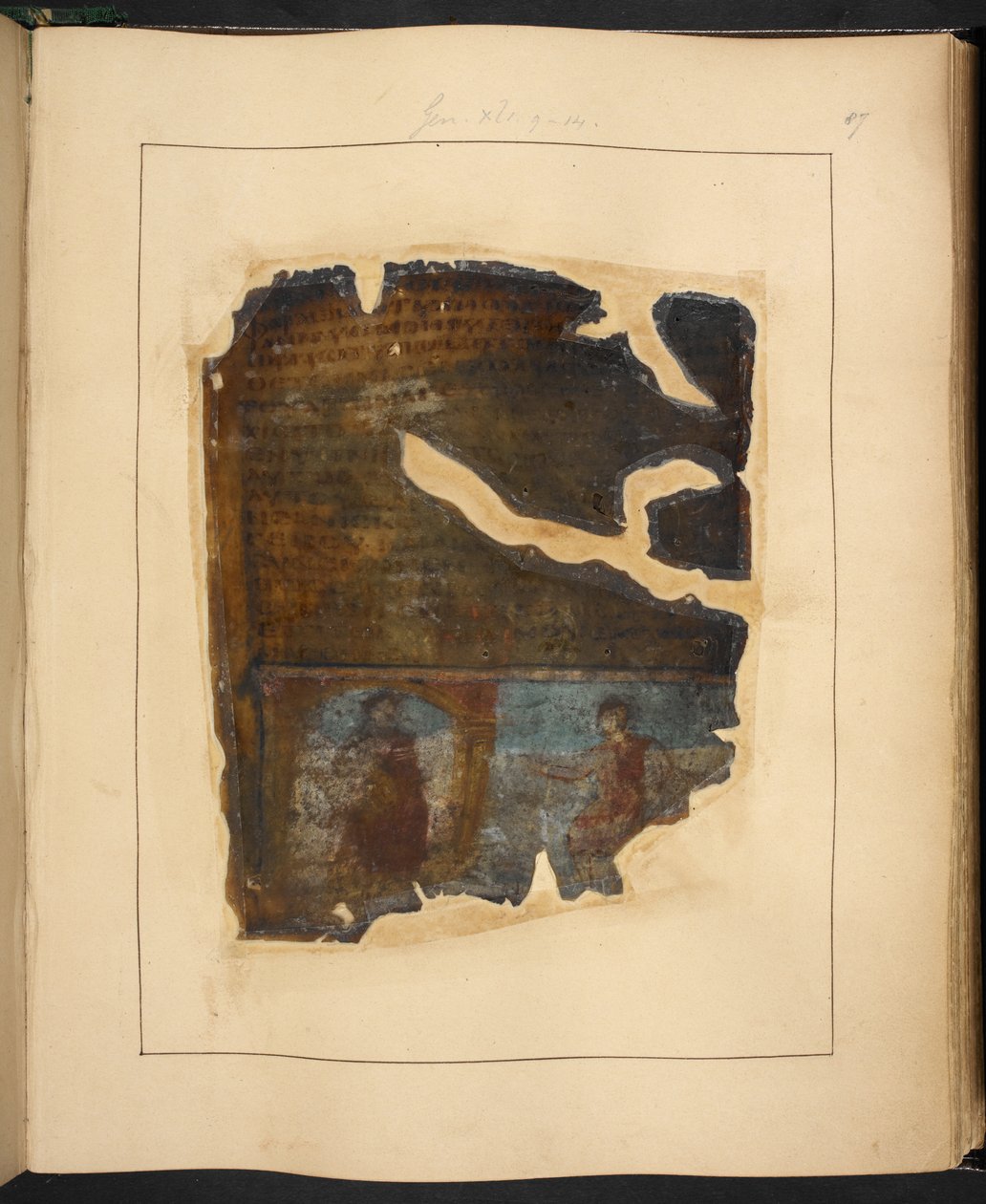 Una página de The Cotton Genesis, siglo V o VI de Eastern Mediterranean School