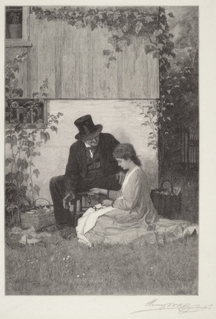 Un vendedor ambulante de Nueva Inglaterra de Eastman Johnson