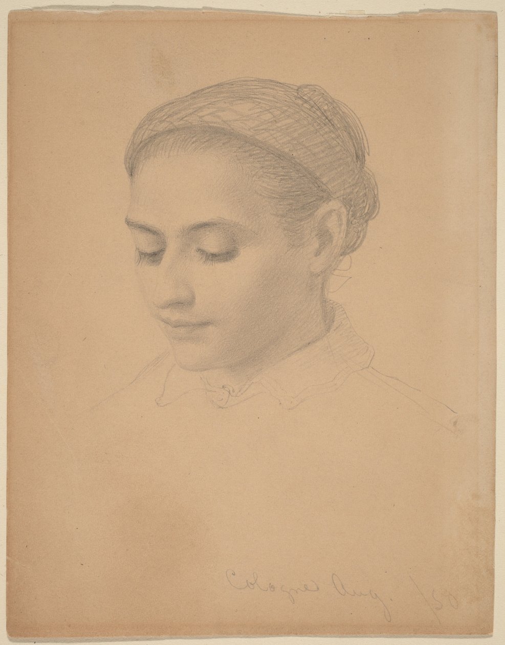 Cabeza de una joven de Eastman Johnson