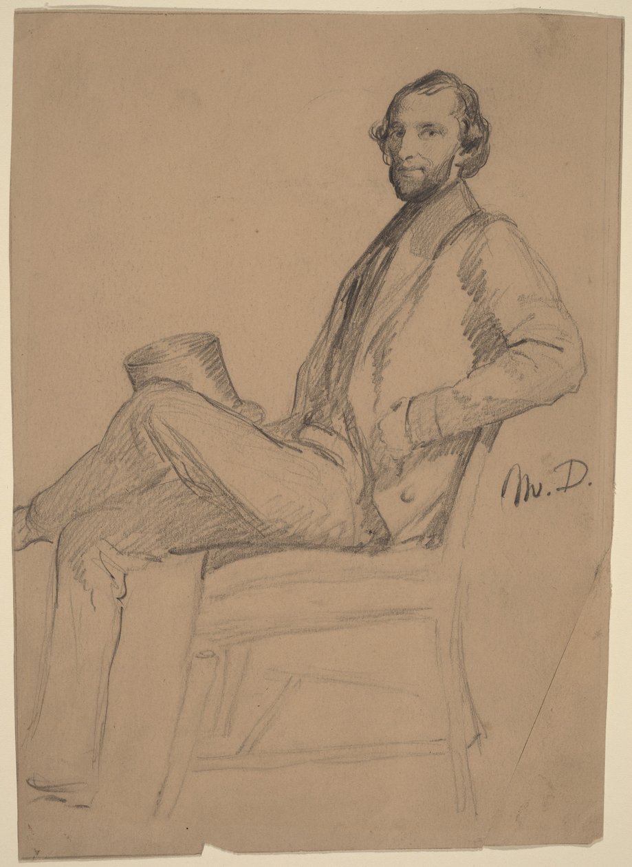Estudio sentado de M.D. de Eastman Johnson