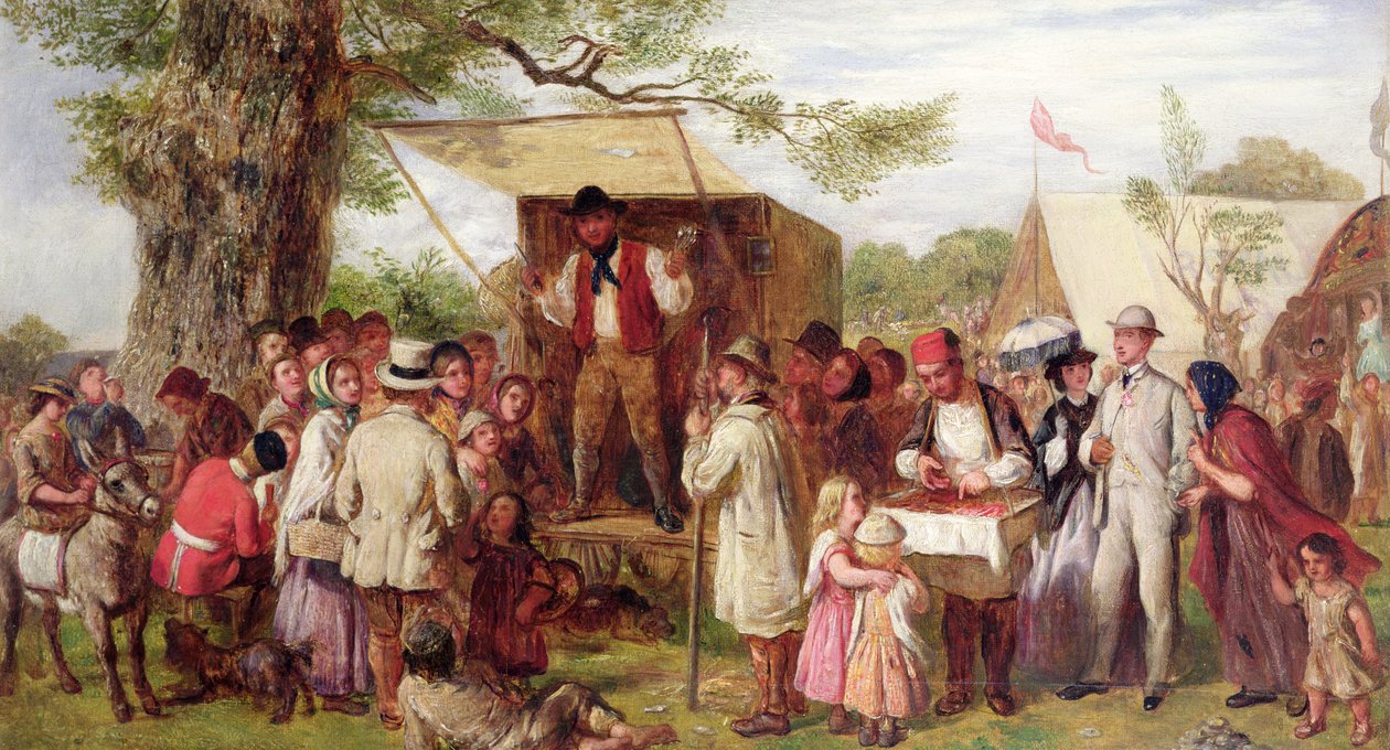 Vendedor ambulante en la feria del campo de Ebenezer Newman Downard